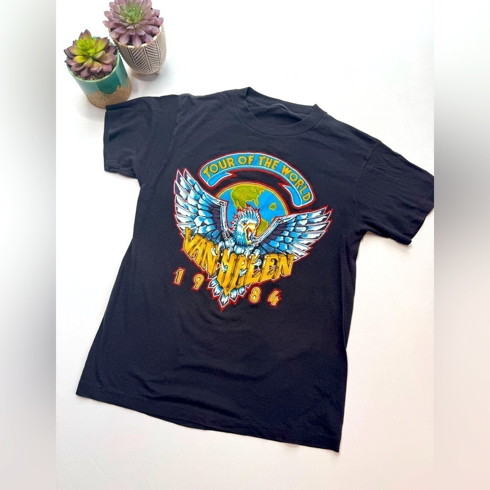 Vintage 1984 Van Halen Tour Of The World Shirt